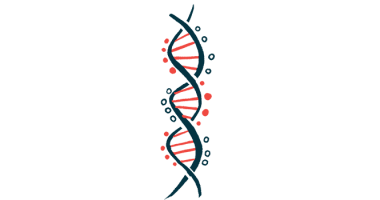 An illustration of a DNA strand highlights its double-helix structure.