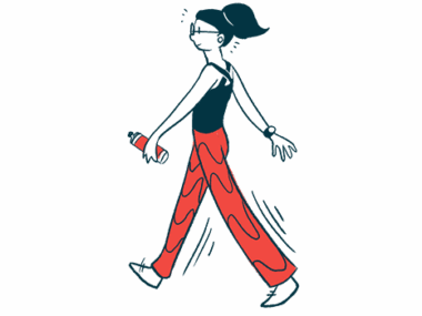 An illustration of a person walking.