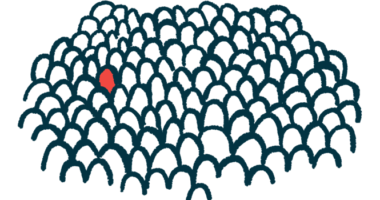 A red circle is highlighted among many white ones in a crowd.