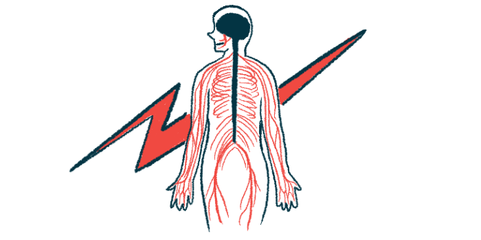 An illustration shows the body's nervous system.